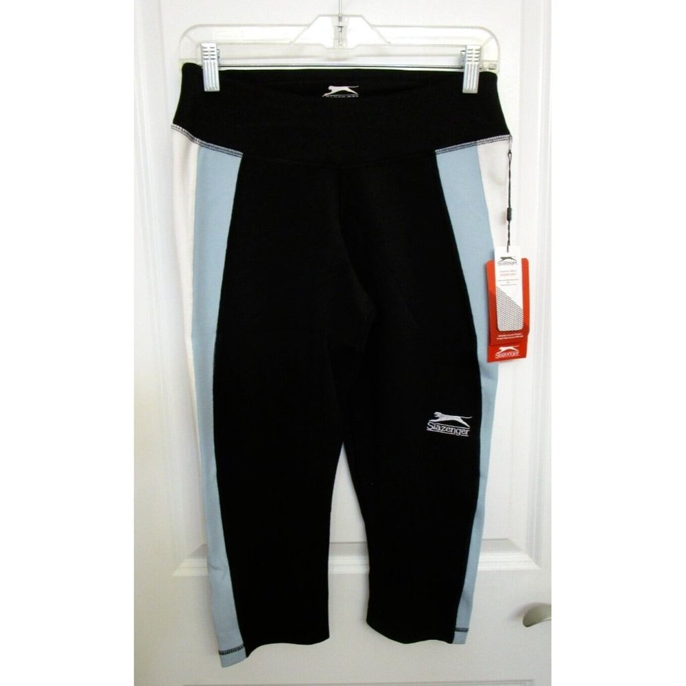 Slazenger Ladies' Sports Performance Short Leggings - NWT Light Blue - LARGE